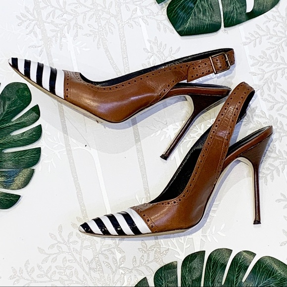 Manolo Blahnik Shoes - 🔥Host Pick🔥Manolo Blahnik Sling Back Leather 8
